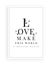 Love makes this world better place, vector. Scandinavian minimalist art design. Wording design, lettering