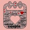 Love Marriage Couples happy Relationships Text Color Hearts Illustration Abstract Background