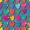 Love match two color seamless pattern