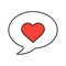 Love message linear icon