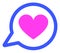 Love Message Raster Icon Flat Illustration