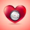 Love meter scale, Love heart indicator, Measuring love icon.