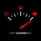 Love meter in speedometer design.Vector illustration