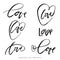 LOVE. Modern brush calligraphy. Handwritten ink lettering.