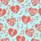 Love for music, musical abstract vector background, seamless pattern.