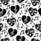 Love for music, musical abstract vector background, seamless pattern