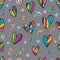 Love music note free drawing colorful seamless pattern