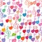 Love music note free paint seamless pattern