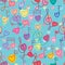 Love music note style love seamless pattern