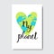 Love My Planet Greeting Card Earth Day Holiday Event Concept