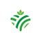 Love nature farming plantation logo icon