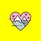 Love nature line icon