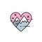 Love nature line icon