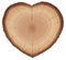 Love Nature Wood Rings Heart Shaped Symbol