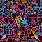 Love Neon Seamless Pattern