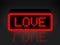 Love Neon Sign Shows Compassion Compassionate And Affection