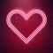 Love neon, valentines day heart. Concept of heart neon sign. Pop art love cover.