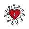 Love Network Logo Icon. Security Heart Padlock