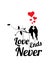 Love never ends, vector