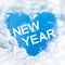 Love new year word on blue sky