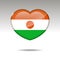 Love NIGER symbol. Heart flag icon.