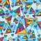 Love no triangle seamless pattern