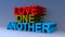 Love one another on blue