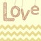 Love ornament sign with zigzag. Modern style