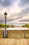 Love padlocks on Pont des Arts bridge, Seine river in Paris, France.