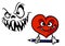 Love paint pencil evil Monster nightmare heart character cartoon