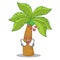 In love palm tree character cartoon