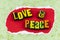 Love peace freedom hippie sign hope festival