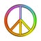Love peace freedom sign rainbow color