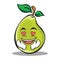 In love pear character cartoon