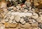 `Love` pebble stones left by visitors at Aphrodite Rock, Cyprus