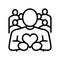 love people value line icon vector illustration