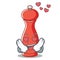 In love pepper mill character cartoon