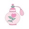 Love Perfume outline vector illustration with flat style