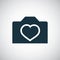 Love photography icon for web and