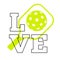 Love pickleball sign