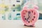 Love pink heart clock color morning times valentines day