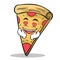 In love pizza character cartoon