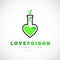 Love Poison Vector Concept Symbol Icon or Logo