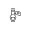 Love potion flask line icon