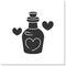 Love potion glyph icon
