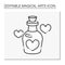 Love potion line icon