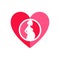 Love pregnancy care icon logo