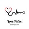 Love Pulse logo or symbol template design