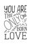 Love quote. Hand drawn vector lettering illustration