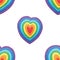 Love rainbow glitter seamless pattern